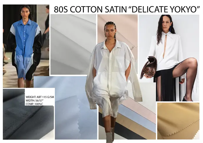 80S COTTON SATIN"DELICATE YOKYO"