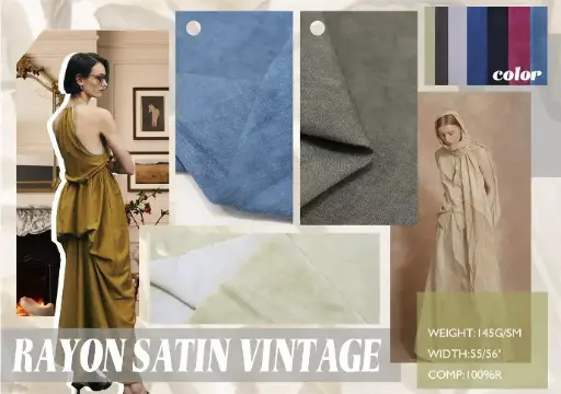 [100R] RAYON SATIN VINTAGE