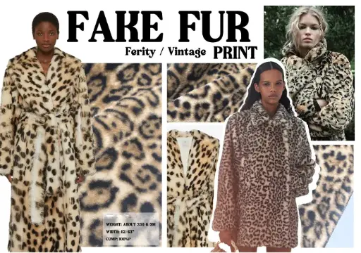 [100P] FAKE FUR FERITY/VINTAGE PRINT