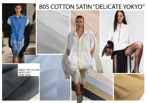 [100C] 80S COTTON SATIN"DELICATE YOKYO"