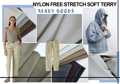 [90N 10SP] NYLON FREE STRETCH SOFT TERRY