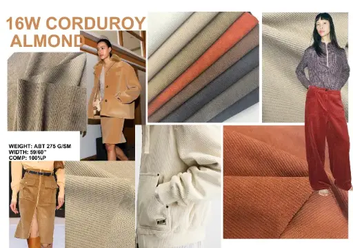 [100P] 16W CORDUROY ALMOND PD